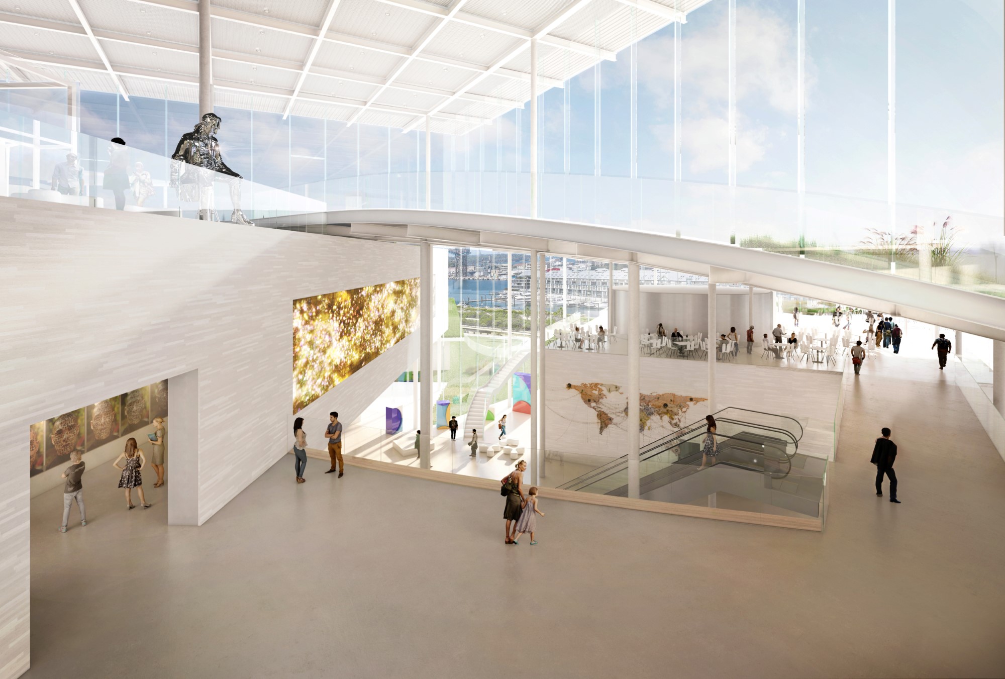 Artist's impression of Sydney Modern interior art space
